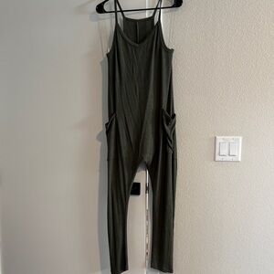 Altar’d State Green Ribbed Jumpsuit